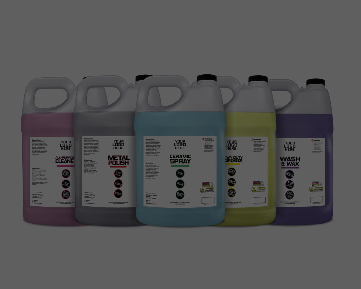 Private label car care and detailing products