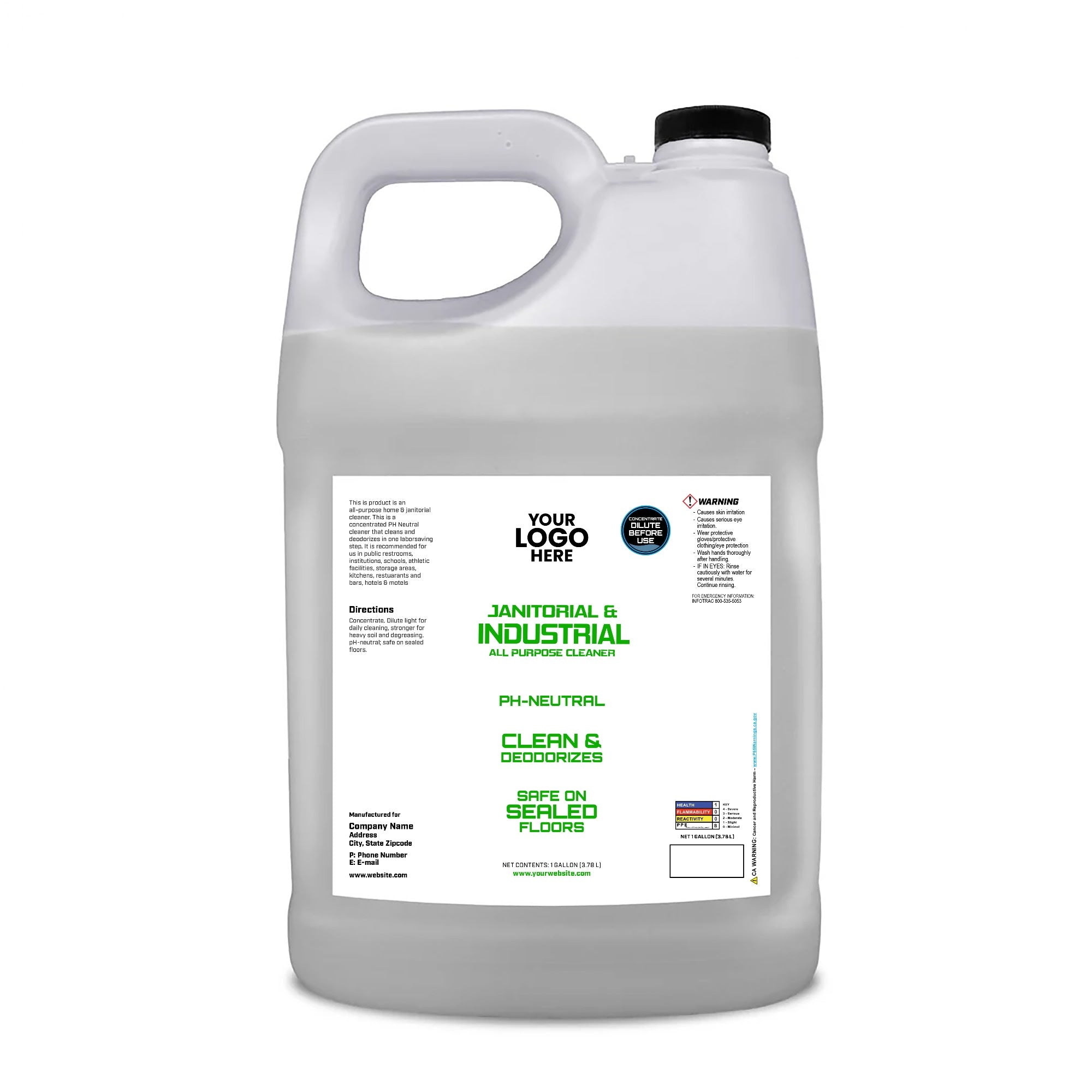 Private Label 1 Gallon Janitorial and Industrial All Purpose Cleaner