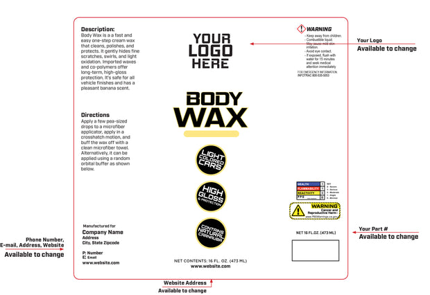 Private Label Automotive Paint Wax