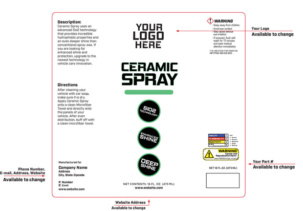 Private Label Ceramic Detail Spray