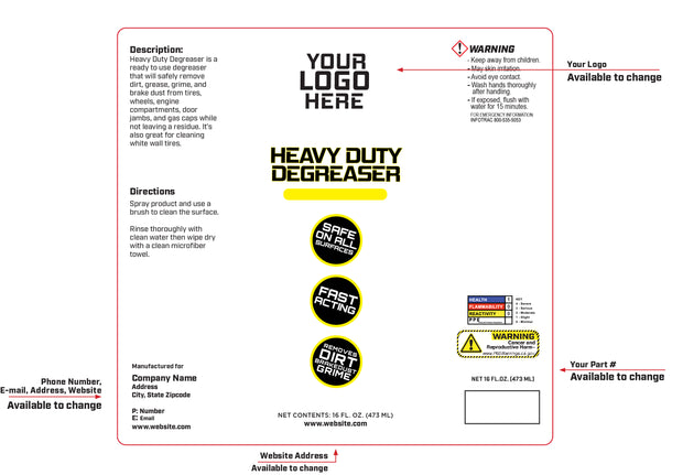 Private Label Heavy Duty Degreaser & Wheel Cleaner