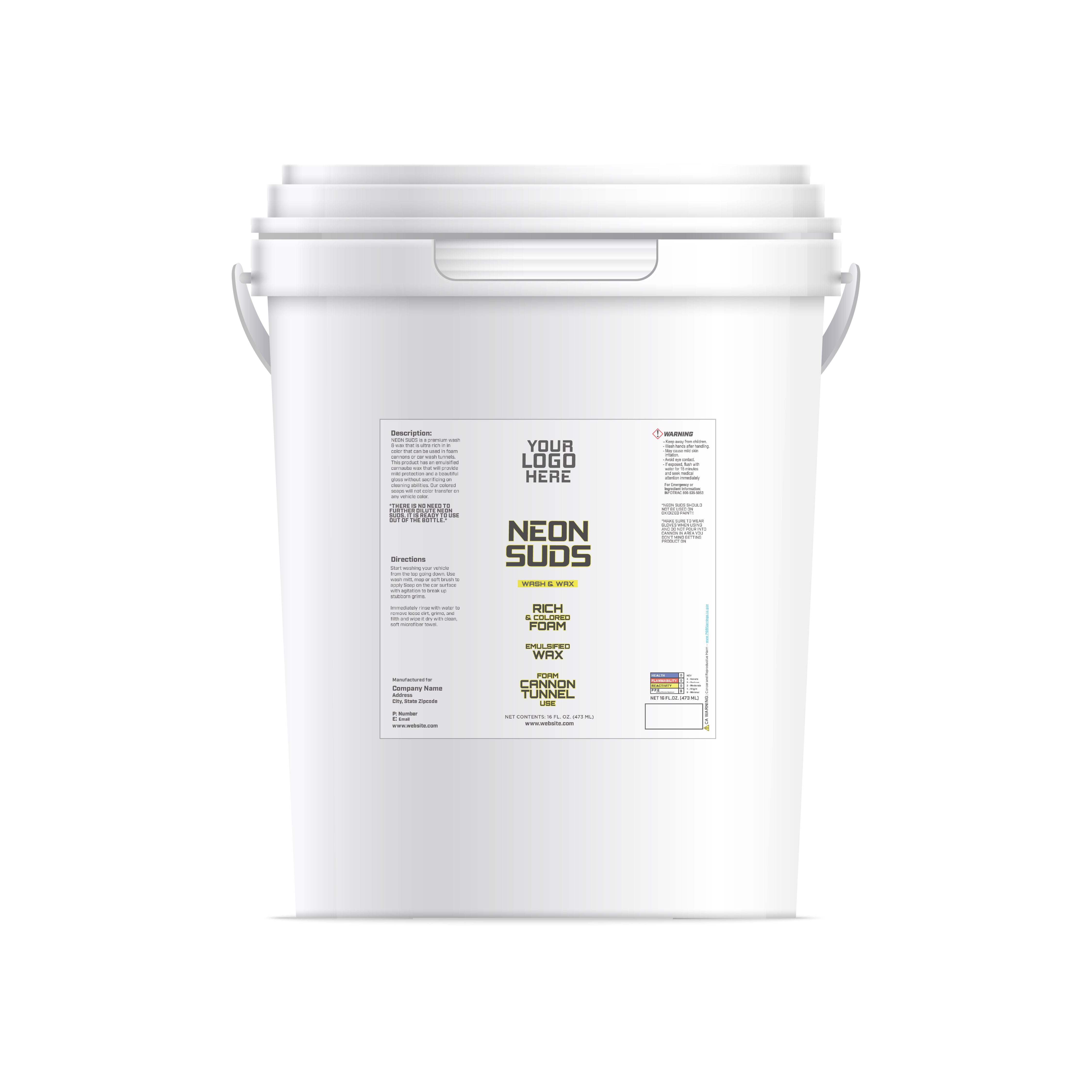 5 Gallon Neon Suds