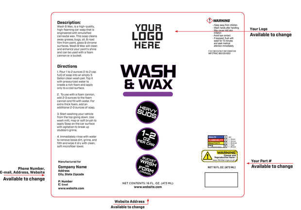 Private Label Hi Foam Wash & Wax