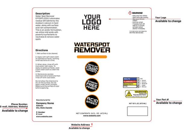Private Label Waterspot Remover