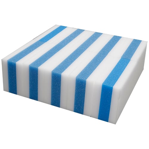 2"x3"x4.5" Melamine Mighty Sponge, Stain Remover, White/Blue (200pcs/cs)