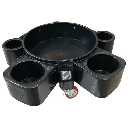 Bucket Dolly with Storage Tray, Fit 3.5 - 7 Gallon Bucket, Black (5 pcs/cs)