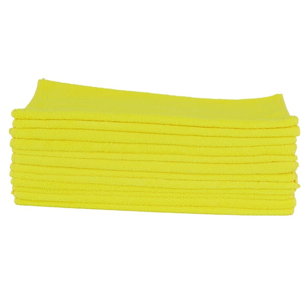 16"x16" Microfiber Basic Towel 380 GSM Yellow (240 Pcs/Ctn)