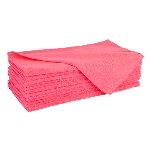 Basic Microfiber Towel 380 GSM, 24"x16", Red (120 pcs/cs)
