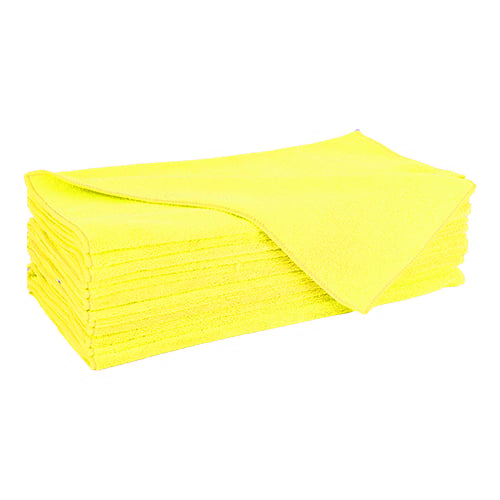 Basic Microfiber Towel 380 GSM, 24"x16", Yellow (120 pcs/cs)