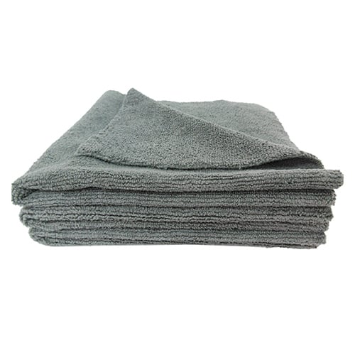 16"x16" Microfiber Basic Edgeless Towel 380 GSM Grey (240 pcs/cs)