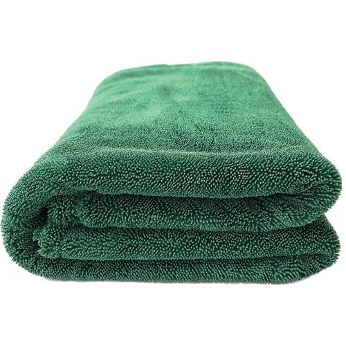 The Green Goblin Twisted Loop Microfiber Drying Towel 1200 GSM, 24"x36", Olive Green (12 pcs/cs)
