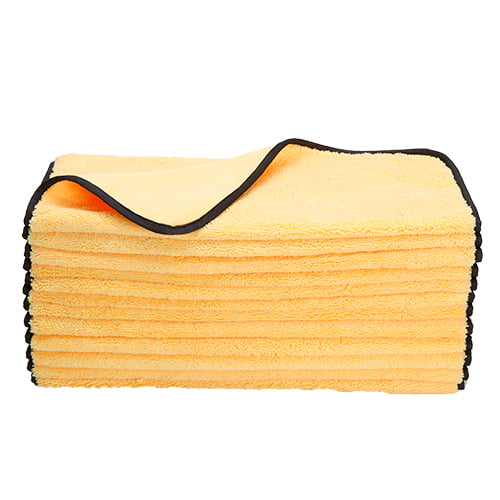 16"x24" Microfiber Elite Towel 380 GSM Gold/Black Trim (120 Pcs/Ctn)