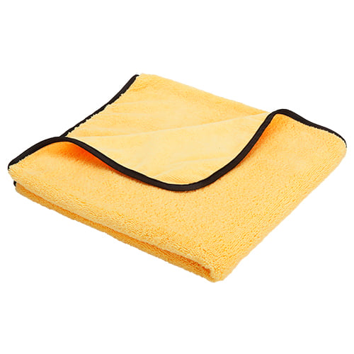 Jumbo Elite Drying Microfiber Towel 380 GSM, 36"x24", Golden Yellow / Black (12 pcs/pk, 60 pcs/cs)