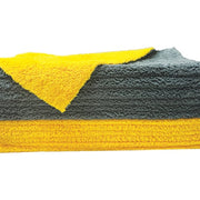 Plush-Duo Edgeless Microfiber Towel 700 GSM, 16"x16", Yellow / Grey (12 pcs/pk, 120 pcs/cs)