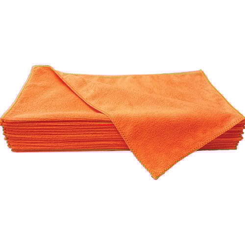 All-Purpose Low Cost Microfiber Towel 250 GSM, 16"x16", Orange (240 pcs/cs)