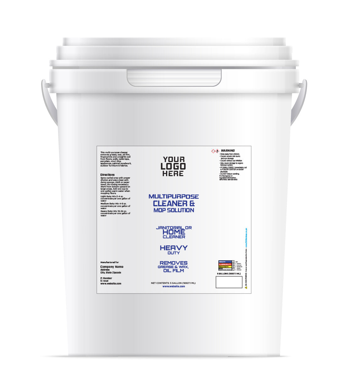 5 Gallon Janitorial Multi Purpose Cleaner & Mop Solution