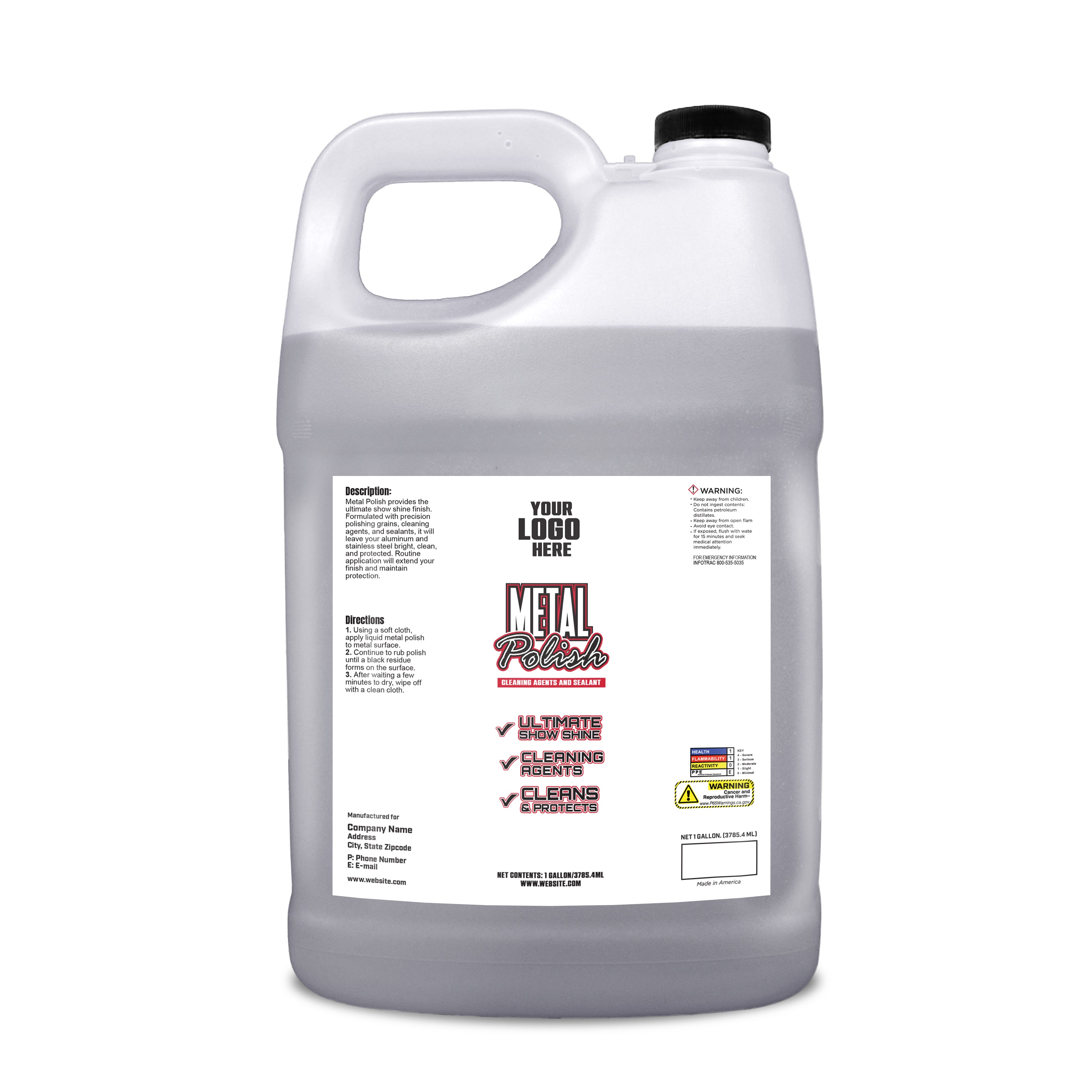 Private Label 1 gallon Liquid Metal Polish