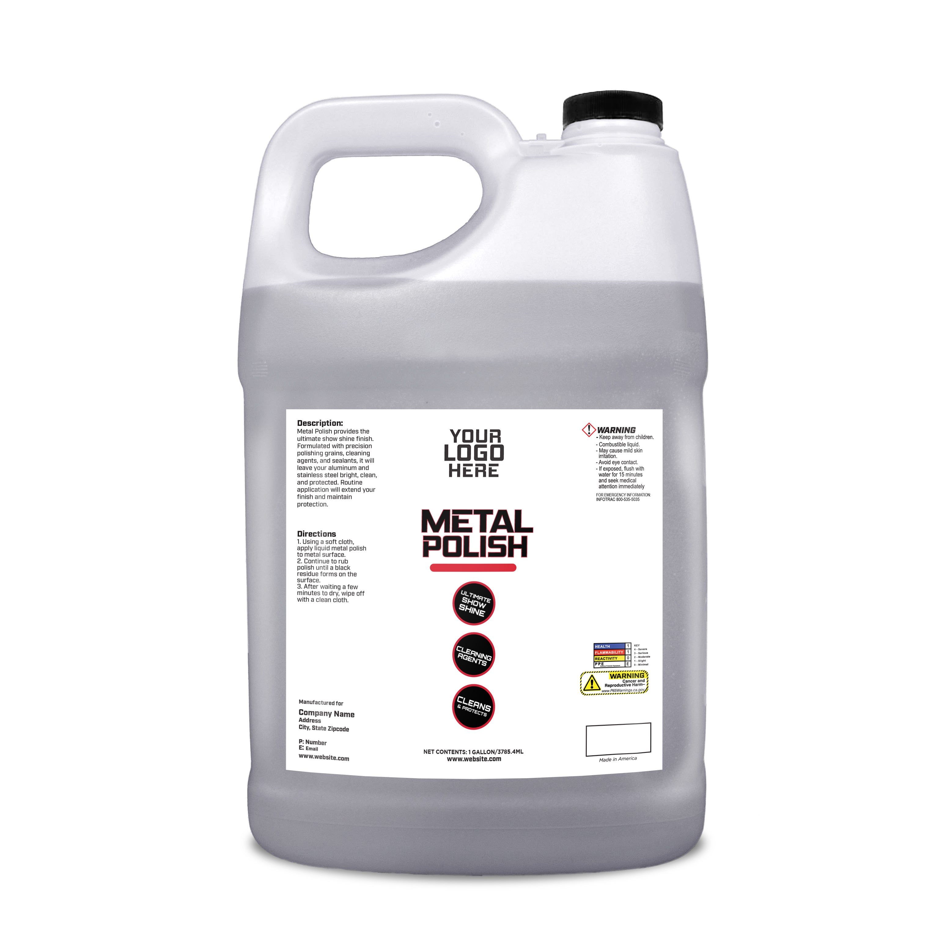 Private Label 1 gallon Liquid Metal Polish