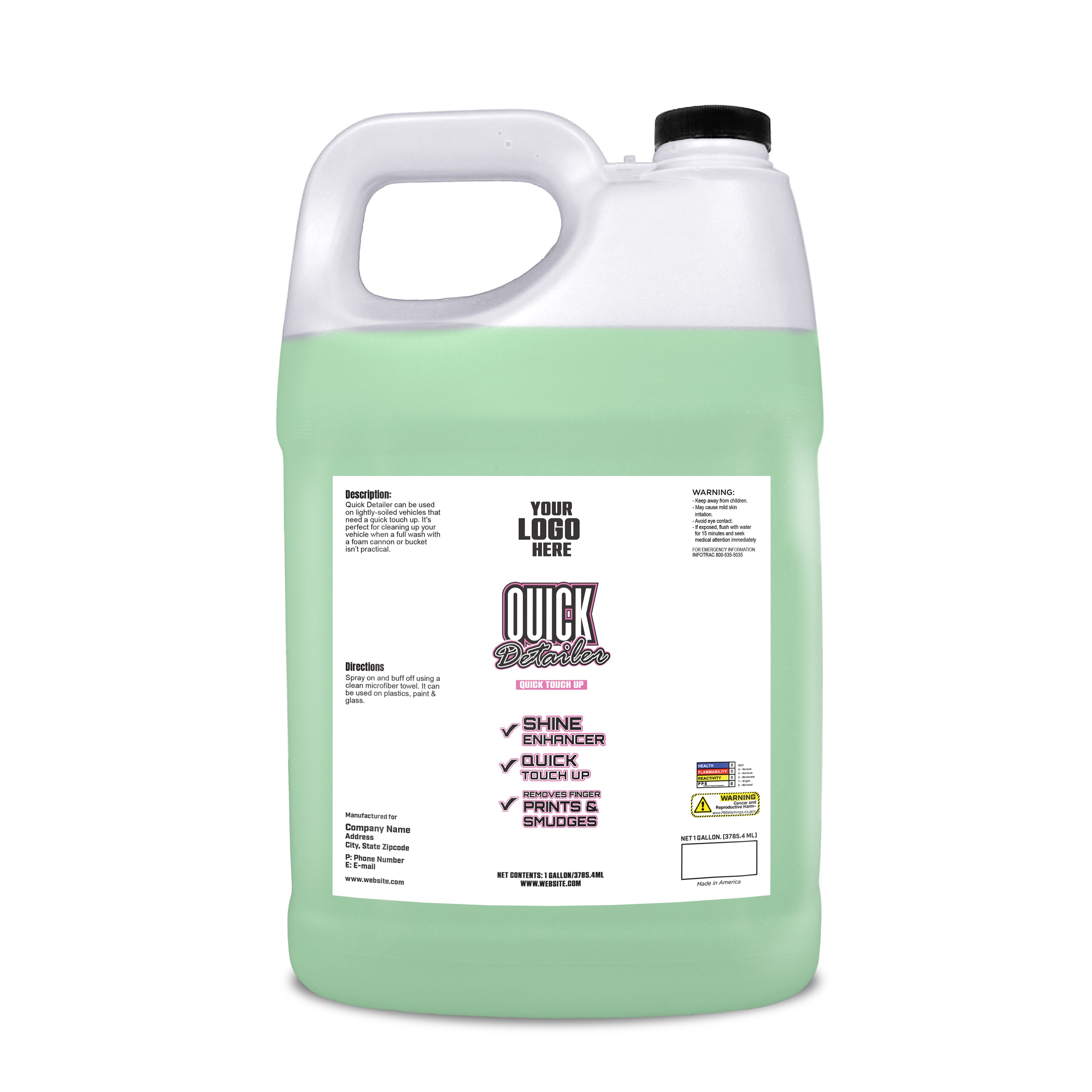 Private Label 1 gallon Quick Detailer & Waterless Wash